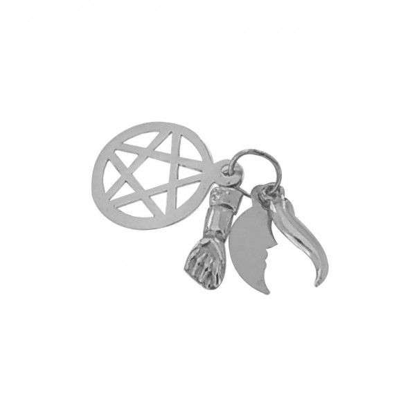 925/1000 Silver amulet pendant 14mm.