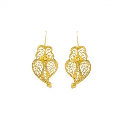 375/100 Gold Earring "Cora?o de Viana" 26mm