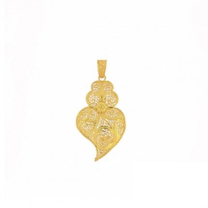 925/1000 Gold Silver pendant "corao de Viana" 52mm.