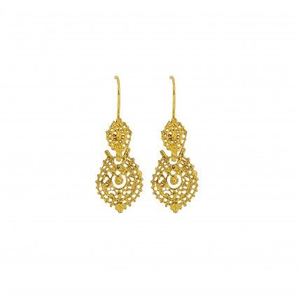 Boucles d'Oreilles "Cora?o de Viana" Or 375/1000 22mm