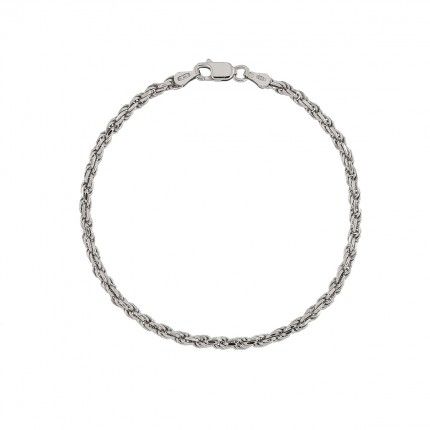 Pulseira Prata 925/1000 Corda 19cm.