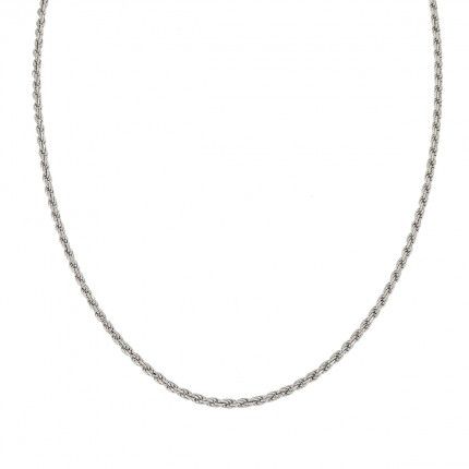 Collier Corde avec noeud Argent 925/1000 60cm.