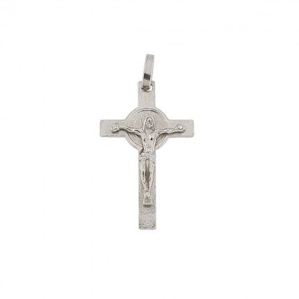 Pendente Prata 925/1000 cruz com Cristo 27mm.