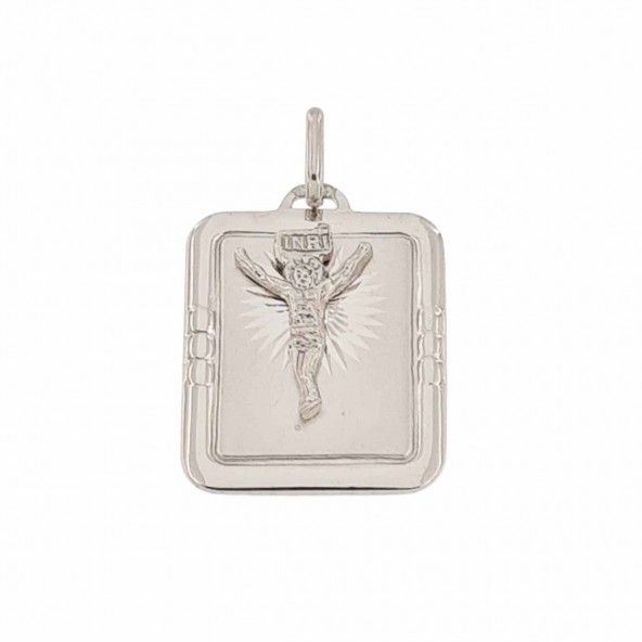 Pendente Prata 925/1000  com Cristo 20mm/16mm.