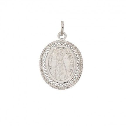 925/1000 Silver Pendent Saint Fatima 25mm.