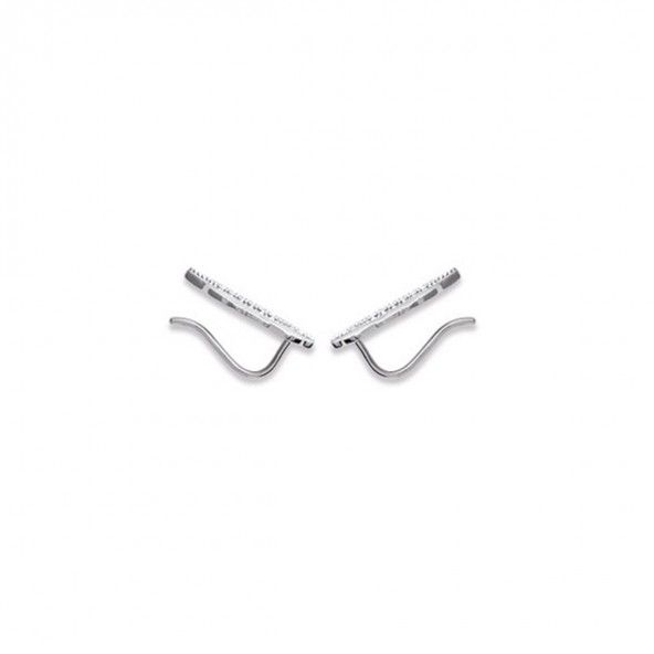 925/1000 Silver Ear Contour Earrings 15mm.