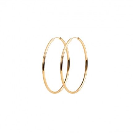 Gold Plated Hoops Oval 40mm.