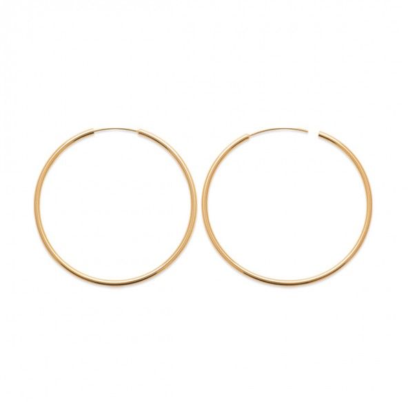 Gold Plated Hoops Oval 40mm.