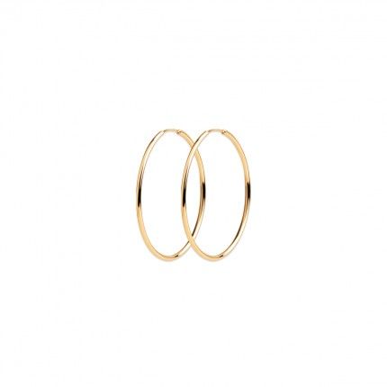 Gold Plated Hoops Oval 40mm.