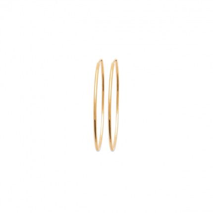 Gold Plated Hoops Oval 50mm.