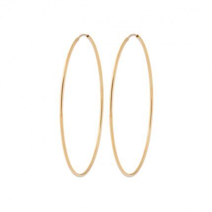 Gold Plated Hoops Oval 69mm.