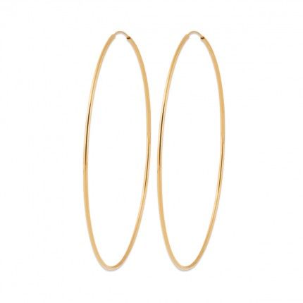 Gold Plated Hoops Oval 80mm.