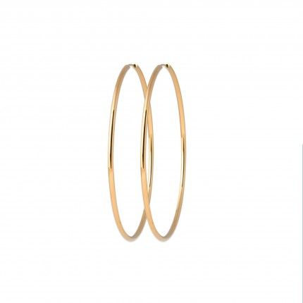 Gold Plated Hoops Oval 52mm.