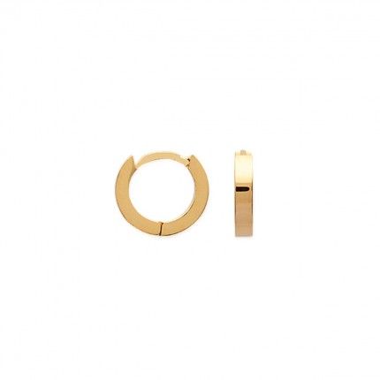 Gold Plated Square Hoops 13mm.