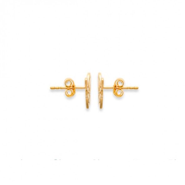 Gold Plated Butterfly Earrings 9mm.