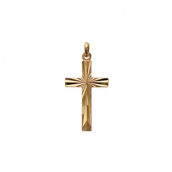 Gold Plated Cross Worked Pendend 29mm.