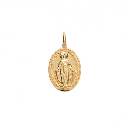 Medaille Fatima Plaqu Or 23mm.