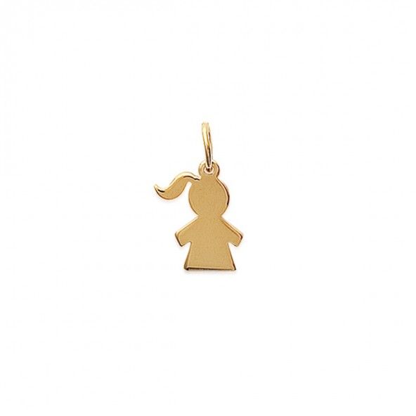 Gold Plated Girl Pendent 15mm.