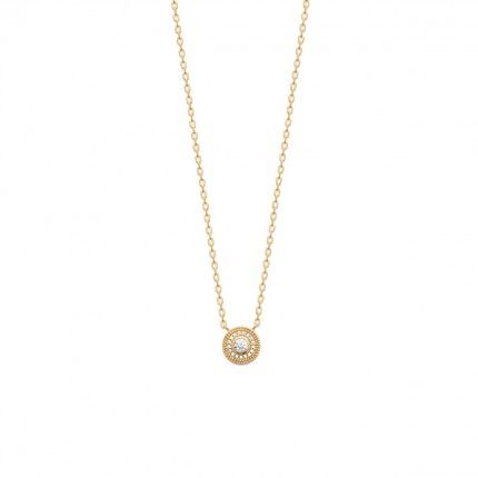 Gold Plated wiyh Zirconium Necklace 45cm.