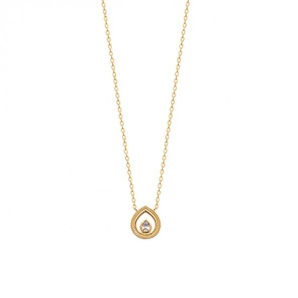 Gold Plated Drop Necklace 45cm.