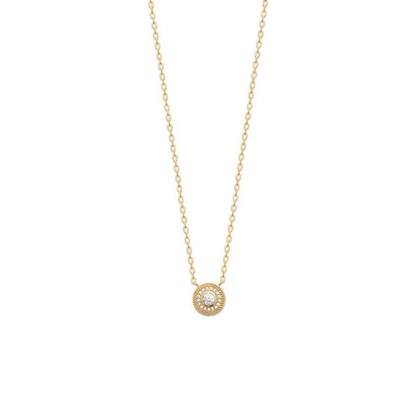 Gold Plated wiyh Zirconium Necklace 45cm.