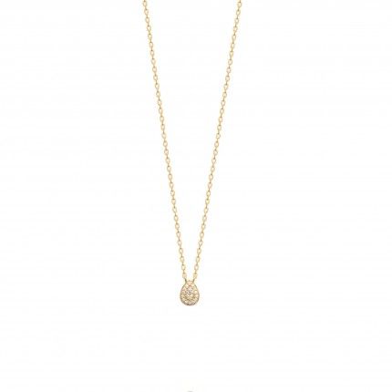 Gold Plated Necklace in tear Drop