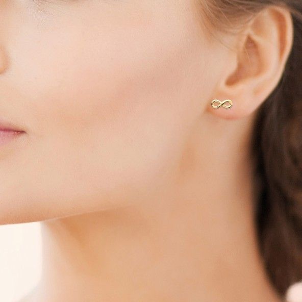 Sign of Infinity Gold Plated Earrings