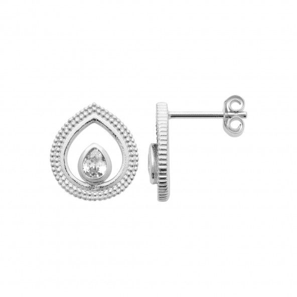 Boucle D'oreilles Goute Argent 925/1000 12mm.