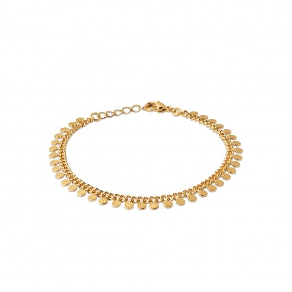 Gold Plated Tassel Ankle Bracelet