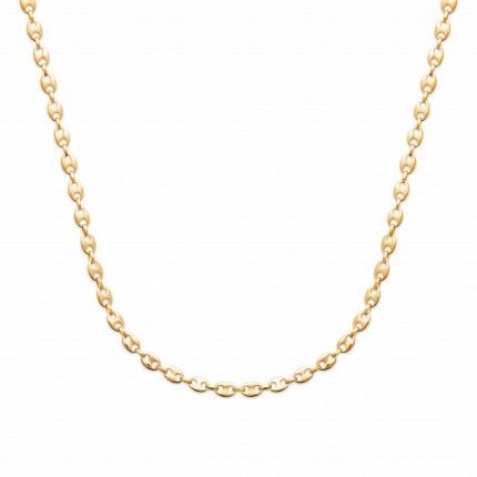 Gold-plated Coffee Mesh Necklace 50cm