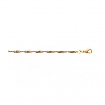 Gold-plated Singapore Chain Necklace, 70cm