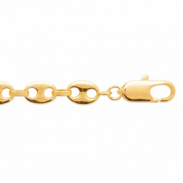 Bracelet en Maille Caf plaqu or 19cm