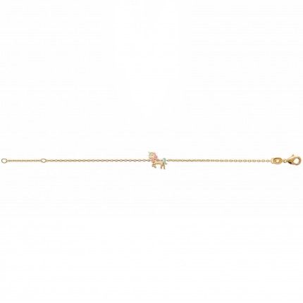 Gold-plated Bracelet with Unicorn 15cm
