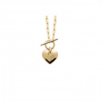 Gold-plated Heart Necklace 45cm